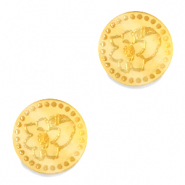 Cabochon Plexx 12mm Fiore di nascita Maggio-Mughetto oro