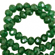 Perline sfaccettate 4x3 mm rondella verde fairway-effetto perlato