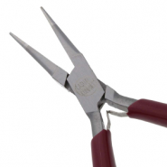 Beadsmith pinza a punta piatta lunga rosso-argento