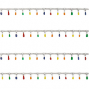 Componenti in acciaio inossidabile catena a rol&ograve; spike argento-multicolore