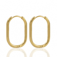 Orecchini in acciaio inossidabile ovale oro