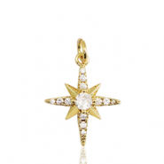 Metallo TQ in ottone ciondolo stella oro