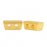 Perline di metallo DQ duo beads ettangolo oro (privo di nichel)