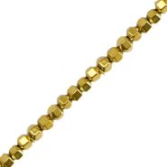 Perline di ematite esagono 2mm oro