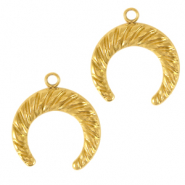 Ciondoli in acciaio inossidabile luna oro