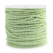 Coda di topo a spirale 1.5mm oro-verde menta delicato