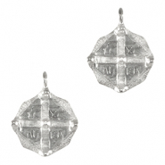 Ciondoli di metallo DQ "ICXC NIKA" argento antico (privo di nichel)