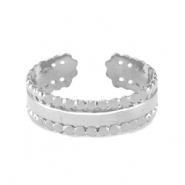 Anelli in acciaio inossidabile argento