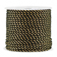 Coda di topo a spirale 2mm oro-nero