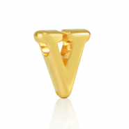 Perline alfabeto di metallo DQ V oro (privo di nichel)