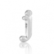 Perline alfabeto di metallo DQ J argento antico (privo di nichel)