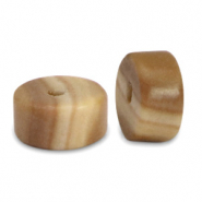 Perline di pietra naturale Calcite a dischetto 4xmm marrone