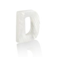 Pendenti di conchiglia prodotti speciali lettera D bianco (colore naturale)
