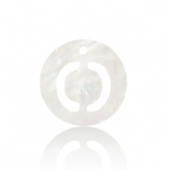 Pendenti di conchiglia prodotti speciali lettera O bianco (colore naturale)