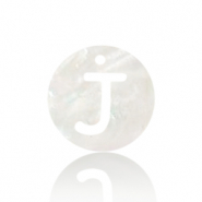 Pendenti di conchiglia prodotti speciali lettera J bianco (colore naturale)