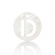 Pendenti di conchiglia prodotti speciali lettera D bianco (colore naturale)