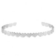 Bracciali in acciaio inossidabile cuore argento