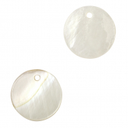 Pendenti di conchiglia prodotti speciali 8mm bianco (colore naturale)