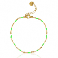 Bracciali in acciaio inossidabile verde-oro