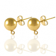 Orecchini in acciaio inossidabile con anellino 8mm oro