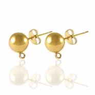 Orecchini in acciaio inossidabile con anellino 6mm oro