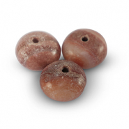 Perline di pietra naturale Calcare e Marmo a rondella 5x8mm rosso ciliegia