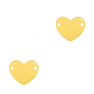 Ciondoli in acciaio inossidabile distanziatore cuore oro