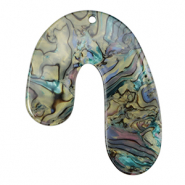 Pendenti in resina organico multicolore marmo