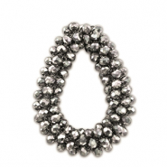 Ciondoli sfaccettati goccia argento