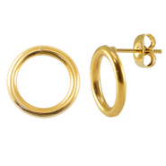 Componenti in acciaio inossidabile orecchini 14mm oro
