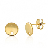 Componenti in acciaio inossidabile orecchini con anellino 8mm oro