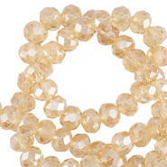 Perline sfaccettate 3x2mm rondella marigold giallo-effeto perlato