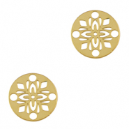 Ciondoli in acciaio inossidabile distanziatore bohémien 14mm oro