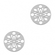 Ciondoli in acciaio inossidabile distanziatore bohémien 14mm argento