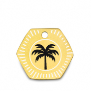 Ciondoli in acciaio inossidabile palma oro