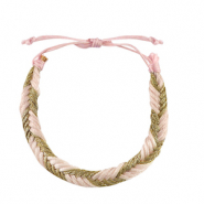 Braccialetti alla moda rosa chiaro-oro