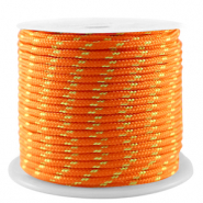 Cordoncino tubolare intrecciato 2mm arancione-giallo