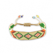Braccialetti alla moda beige mandorla-verde