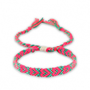 Braccialetti alla moda rosa neon-verde turchese