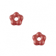 Perline Rep. Ceca fiore 5mm rosso caldo
