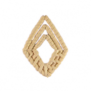 Pendente in rattan rombo beige naturale