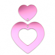 Ciondoli accattivanti cuore viola magenta metallico