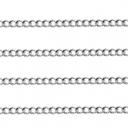 Componenti in acciaio inossidabile catena a rol&ograve; grumetta argento