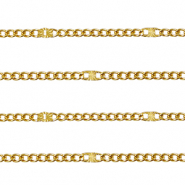 Componenti in acciaio inossidabile catena a rol&ograve; grumetta oro