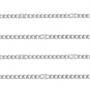 Componenti in acciaio inossidabile catena a rol&ograve; grumetta argento