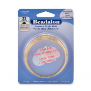 Beadalon Filo stile tedesco semitondo 22Gauge oro