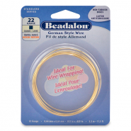 Beadalon Filo stile tedesco piazza 22Gauge oro