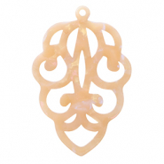 Pendenti in resina pesca pallido opale