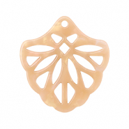 Pendenti in resina pesca pallido opale