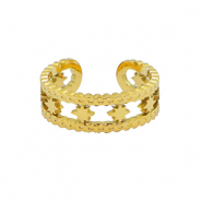 Anelli in acciaio inossidabile stella oro